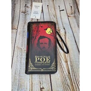 Edgar Allen Poe Book Wallet Wristlet NWT Card Wallet Hand Wallet Unique Wallet